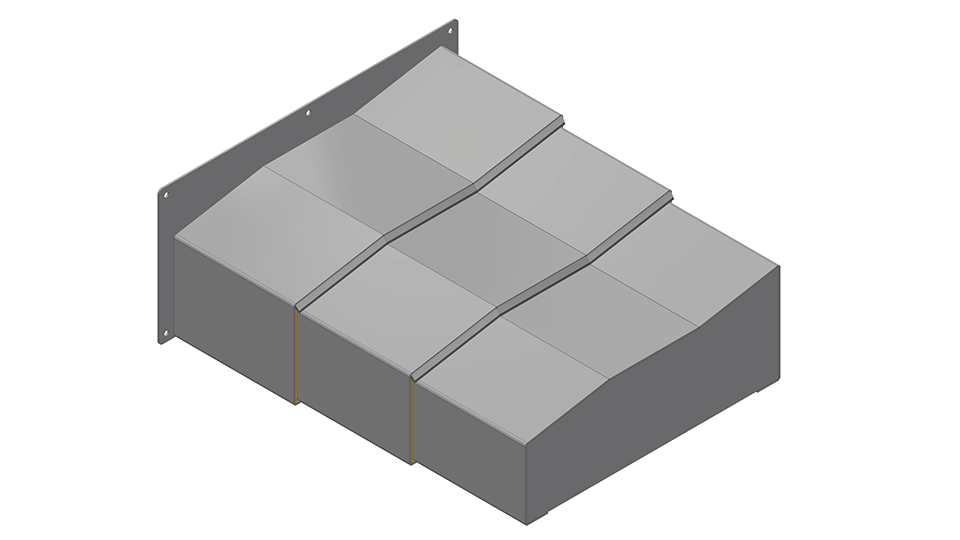 Flat Double Left Slant Cover_Extended_Top Left Isometric_Shaded_Large_Feathered
