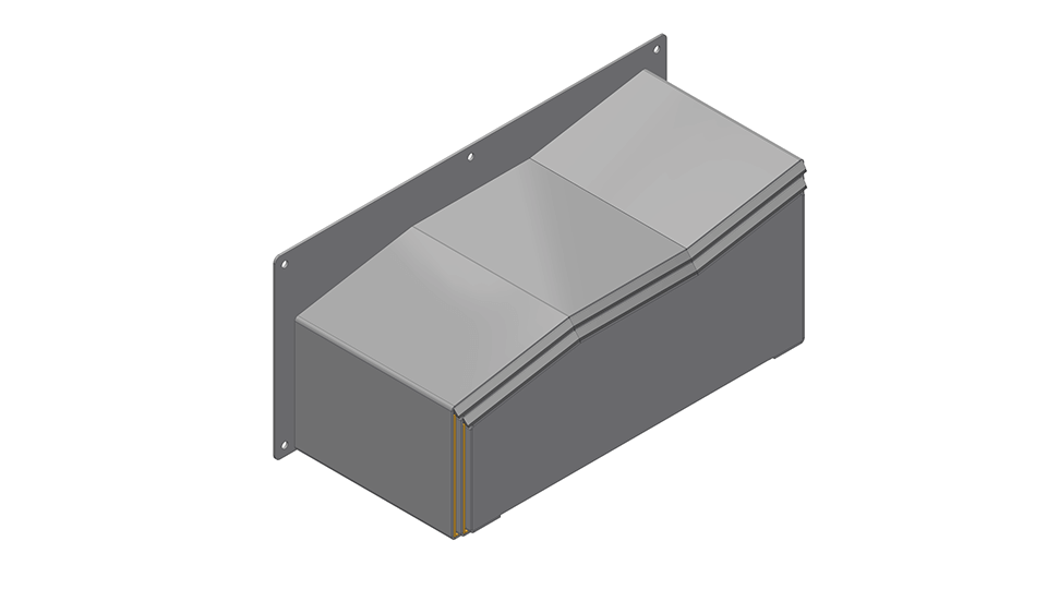 Flat Double Left Slant Cover_Retracted_Top Left Isometric_Shaded_Large_Feathered