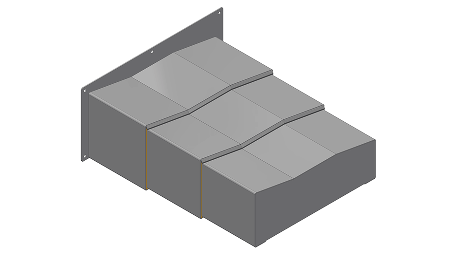 Flat Double Right Slant Cover_Extended_Top Left Isometric_Shaded_Large_Feathered
