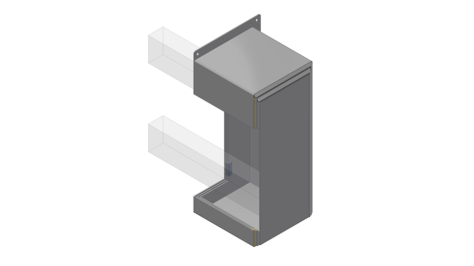 LH Box Crossrail Cover_Retracted_Top Left Isometric_Shaded_Large_Feathered