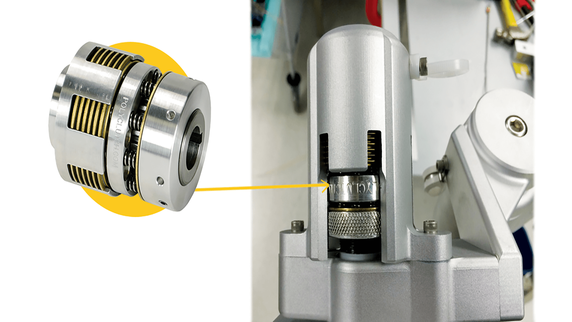 Dynatect's Polyclutch® provides hinge retention for surgical devices.