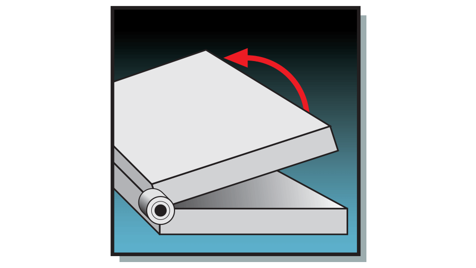 Diagram showing a mechanical representation of slip clutches used for a position retention hinge application