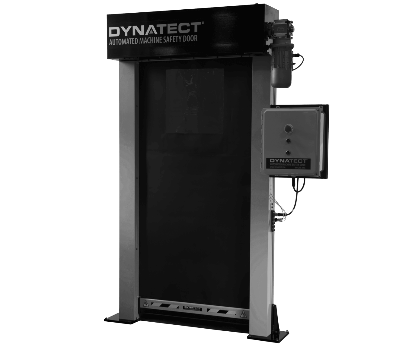 Image of an automated machine safety door by Dynatect.