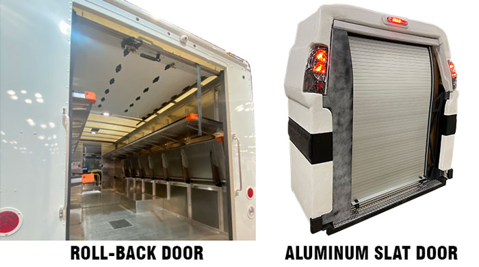 light weight aluminum vehicle roll up doors