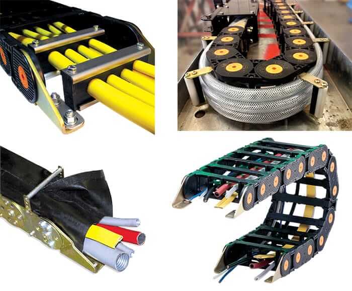 Nylatrac plastic cable carriers