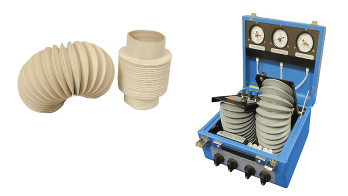 Dynatect's Gortiflex® bellows for respiratory/ventilator devices.