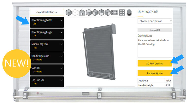 Roll-Up Door CAD Configurator | Dynatect News