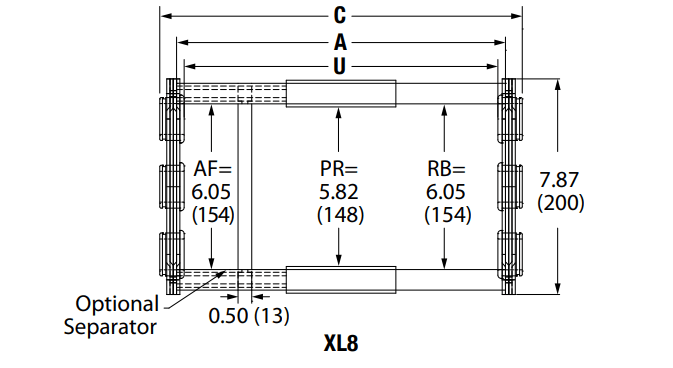 XL8 Series Carrier Cross Section View